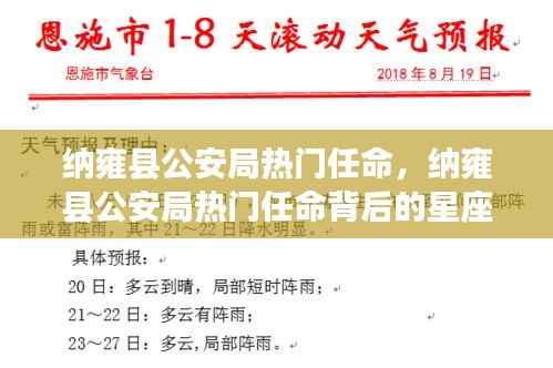 纳雍县公安局热门任命及其背后的星座运势解析