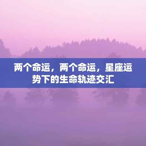 星座运势下的生命轨迹交汇,两命运的交汇点