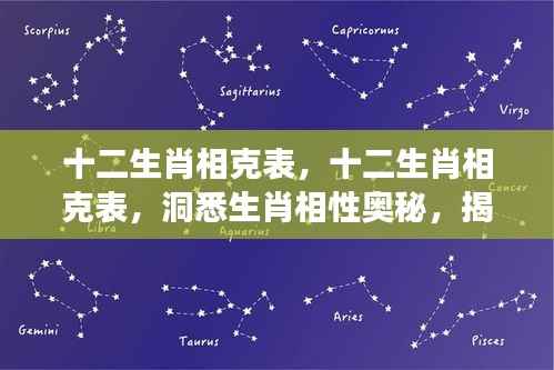 十二生肖相克表详解,探索生肖相性与星象运势奥秘