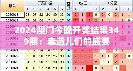 2024澳门今晚开奖结果349期:幸运儿们的盛宴