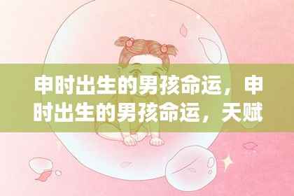 申时出生男孩的命运,天赋潜力与人生轨迹的独特展现