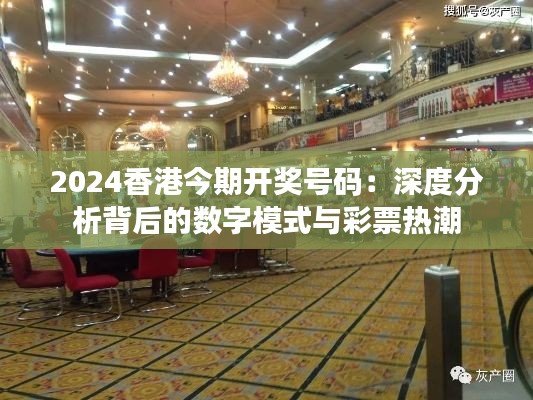 2024香港今期开奖号码:深度分析背后的数字模式与彩票热潮