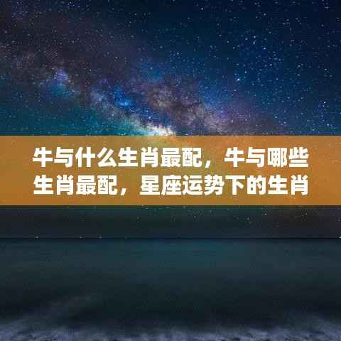 星座运势下的生肖和谐度解析,牛与哪些生肖最配?