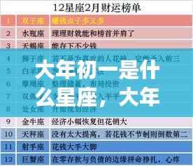 大年初一的星座运势解析与未来展望,揭秘星座特性,展望美好未来