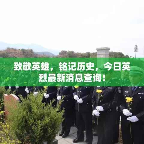 致敬英雄,铭记历史,今日英烈最新消息查询!