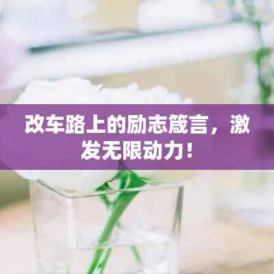 改车路上的励志箴言,激发无限动力!