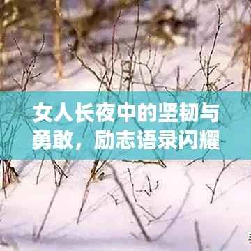 女人长夜中的坚韧与勇敢,励志语录闪耀梦想星光